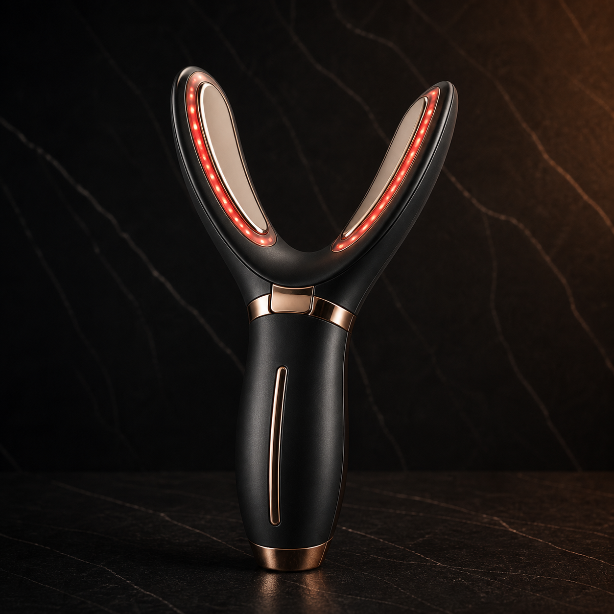 Neck LED, neck and face LED tightening device