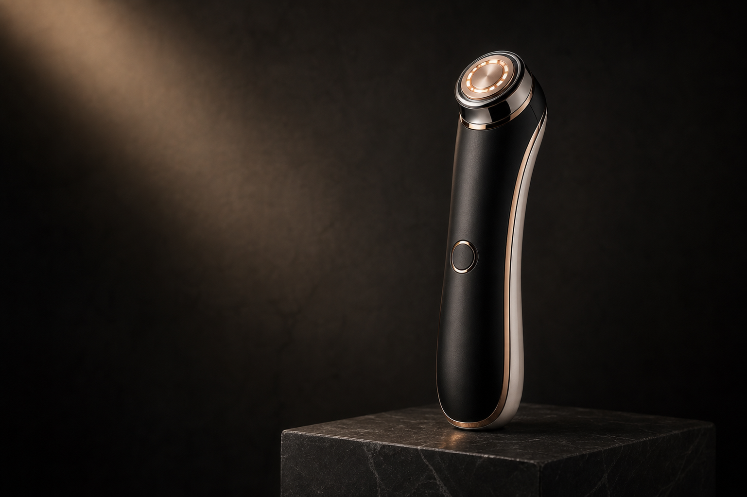 Flagship beauty-tech Vaglienti Beauté sur socle graphite